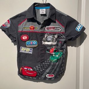 Disney Store Pixar Car Lightning McQueen button up